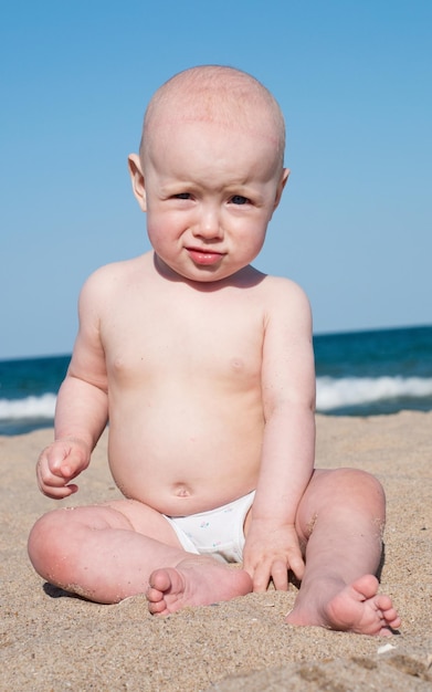 Baby girl on the beach