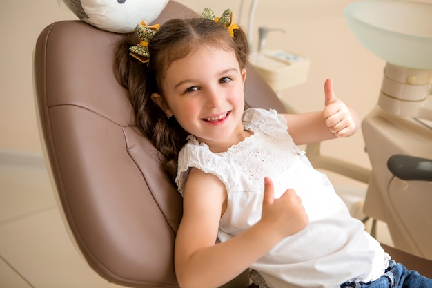 baby girl at the dentist