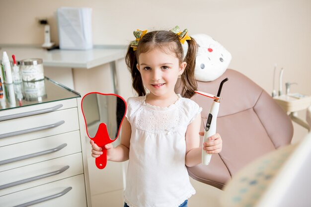 baby girl at the dentist