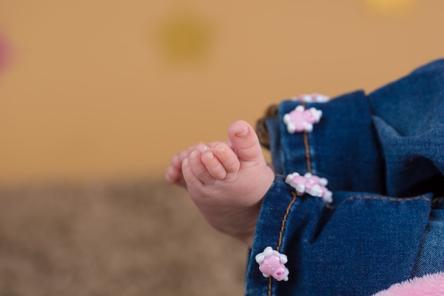 Photo baby girl feet