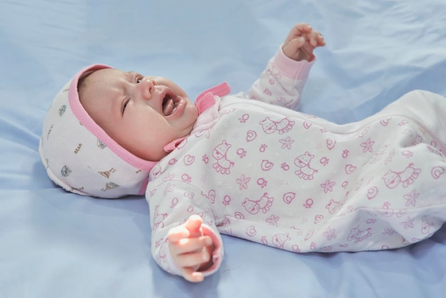 Baby Girl with white Flower Headband