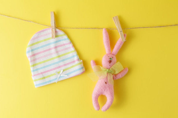 Baby goods hanging on the clothesline