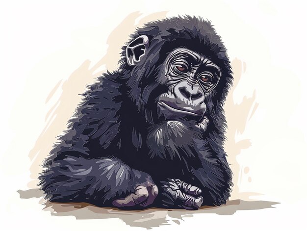 Baby Gorilla for Kids Coloring Book