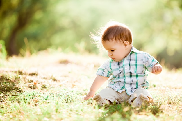 Baby in het park