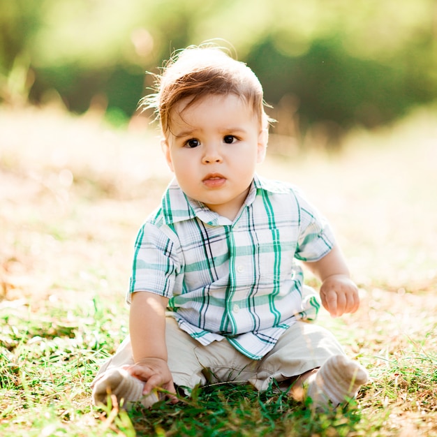 Baby in het park