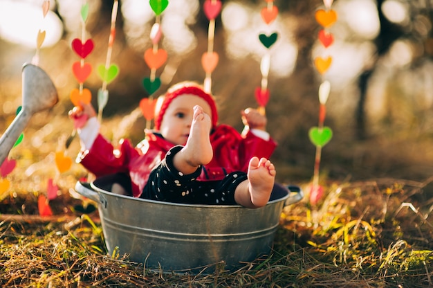 Baby in het park