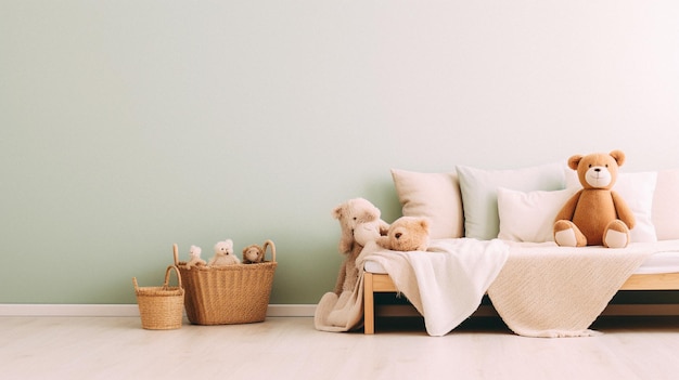Baby interieur ontwerp groen