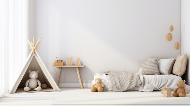 Baby interior design gray