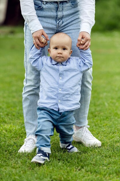 Baby learning to walk