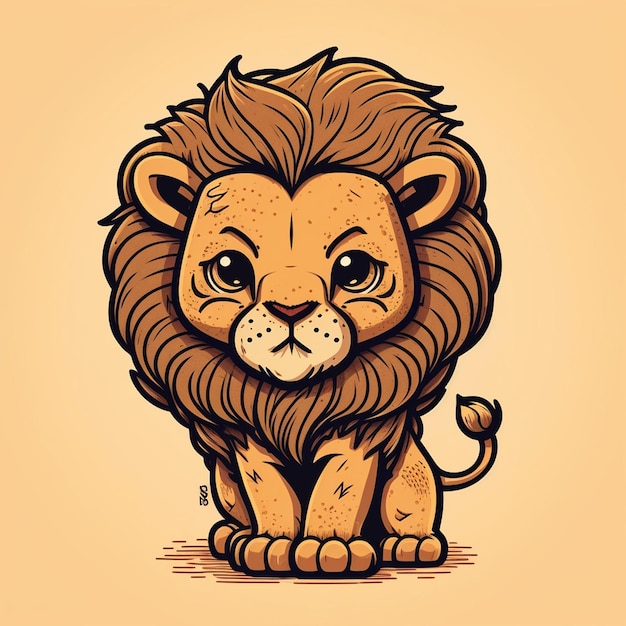 Baby Lion Character Vector Illustratie