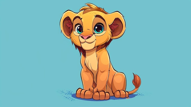 Baby Lion Coloring Art for Kids