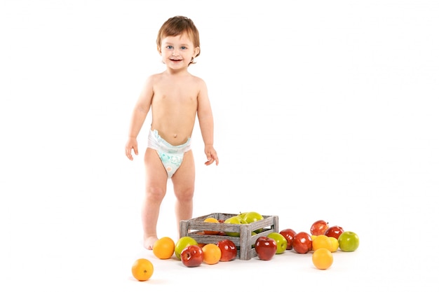 Baby met fruit