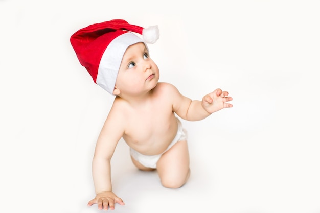 baby met kerstmuts