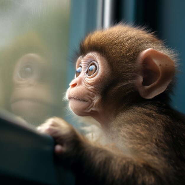 Baby monkey realistic image