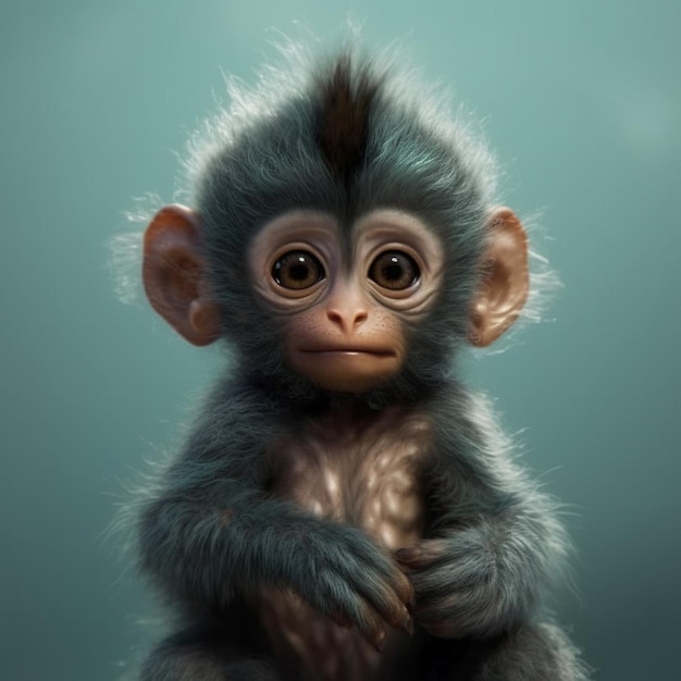 Baby monkey realistic image