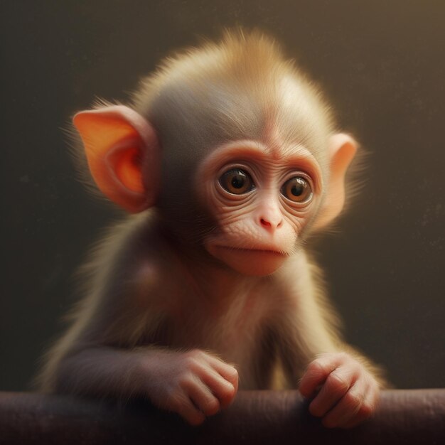 Baby monkey realistic image