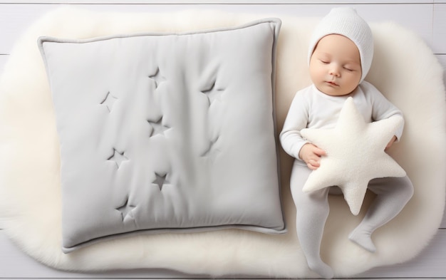 Baby Naptime on White Background