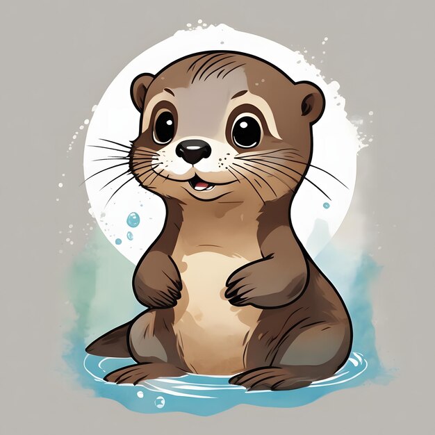 Baby Otter Sublimation Graphic