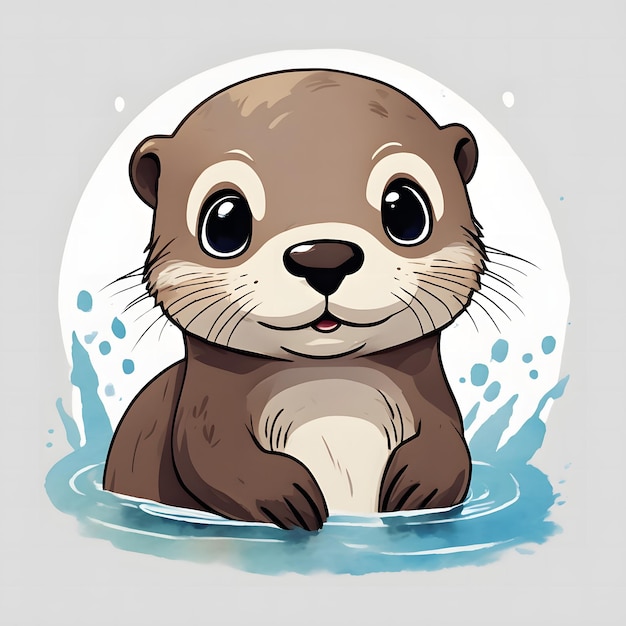 Baby Otter TShirt Design