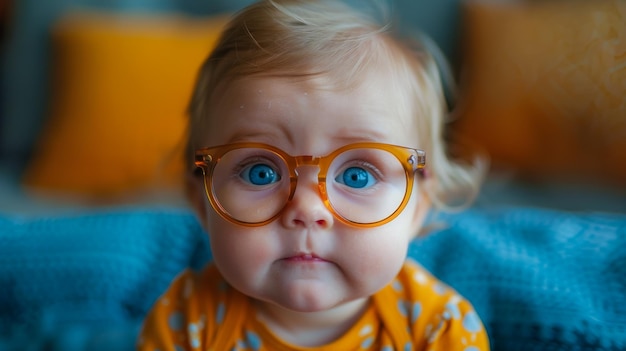 Photo baby in oversized glasses