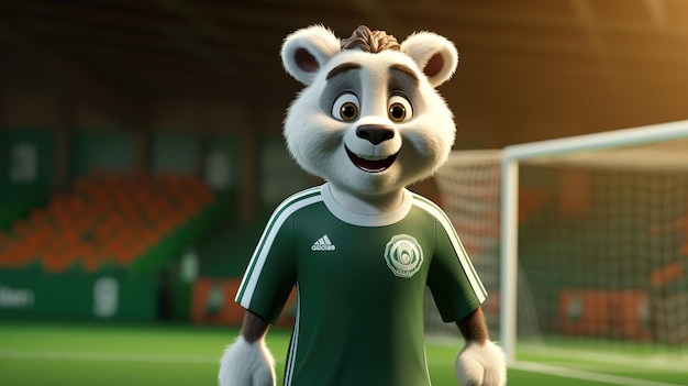 baby panda vector ontwerp voetbal illustratie