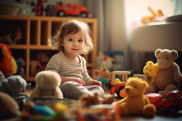 Baby playing with toy