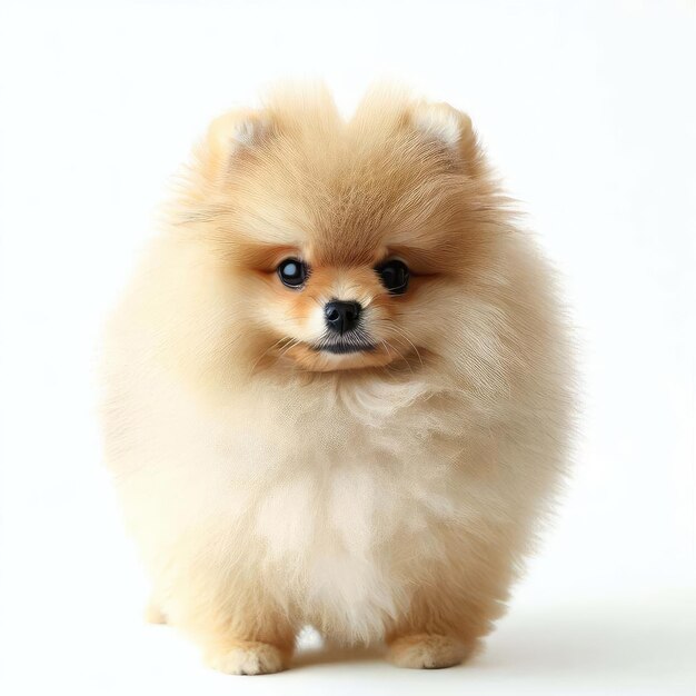 Foto le orecchie soffice del bambino pomeranian ai generativa