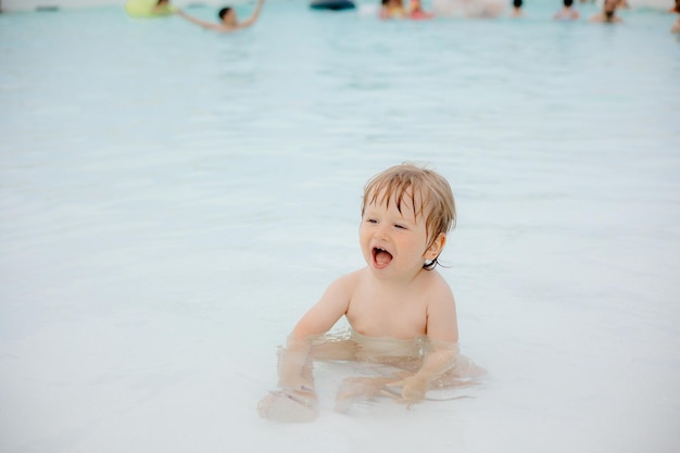 baby in the pool