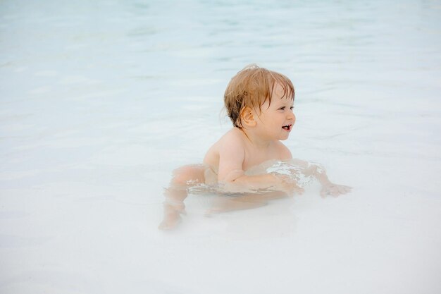 baby in the pool