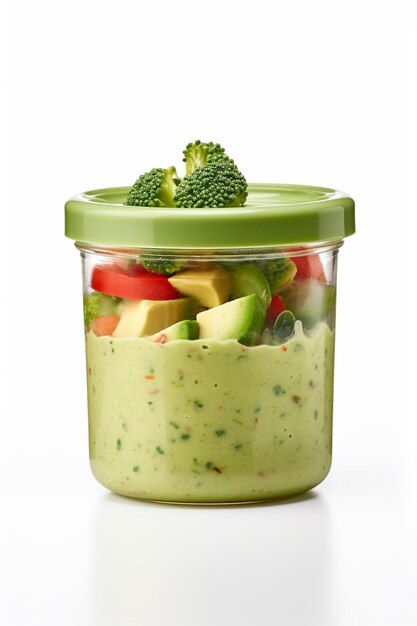 baby puree with vegetable mix broccoli