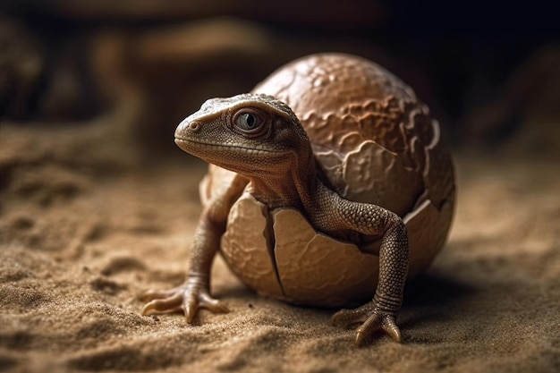 Baby Reptile hatch from egg