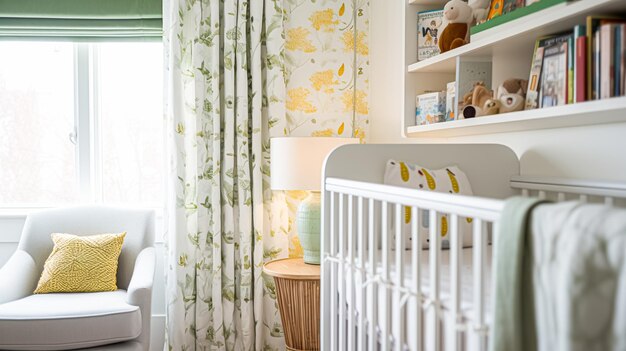 Photo baby room decor and interior design inspiration in beautiful english countryside style cottage