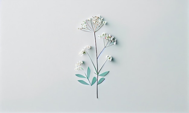 Baby's breath flower made of paper craft Generative AI