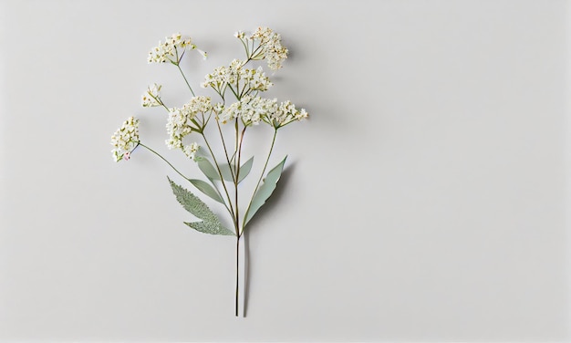 Baby's breath flower made of paper craft Generative AI