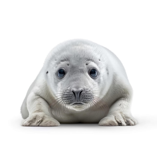 Baby Seal isolated on white generative AI