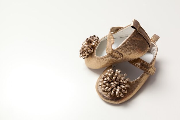 Baby shoes isolated on the white 