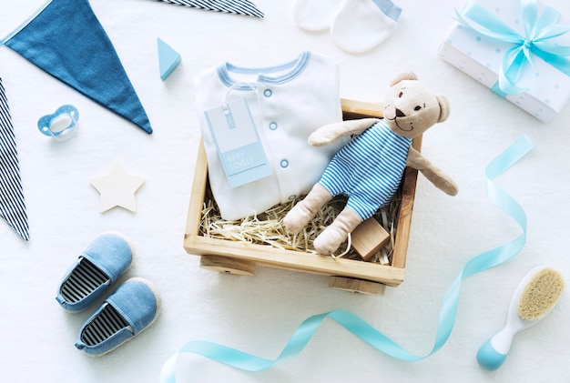 Baby shower blauw thema