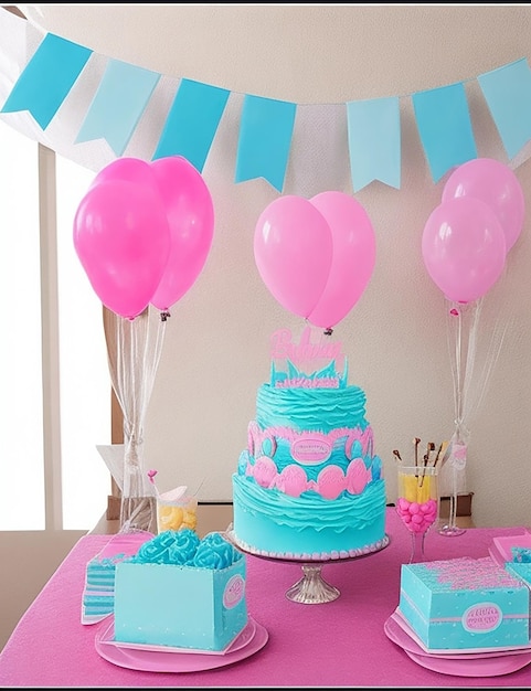 Baby shower decoratie geslacht onthullen baby shower kaart partij kunst