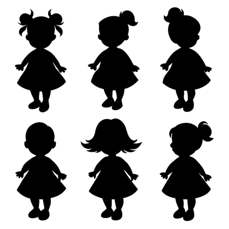 Foto baby silhouet vector