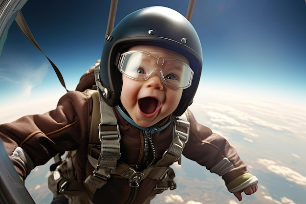 baby sky diving