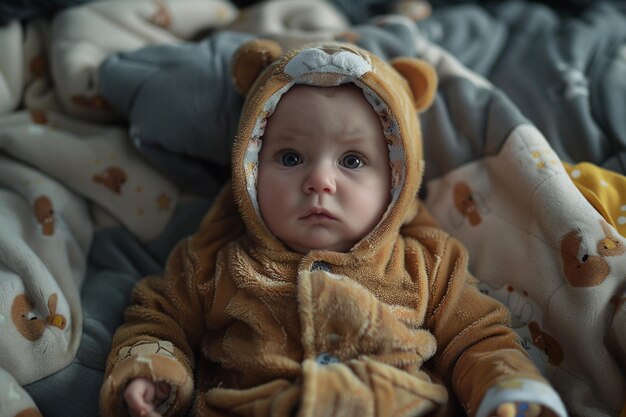 Photo baby in a snug onesie