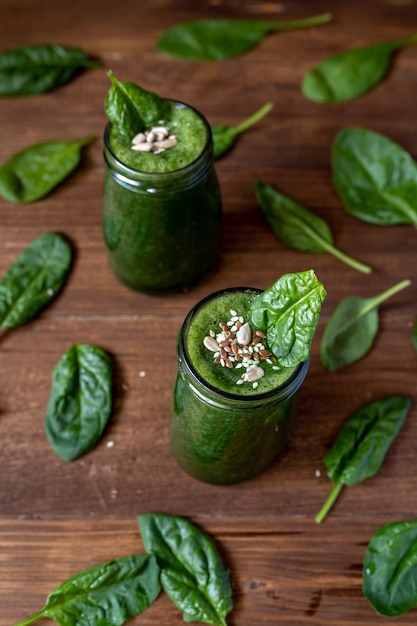 Baby spinach leaves smoothie