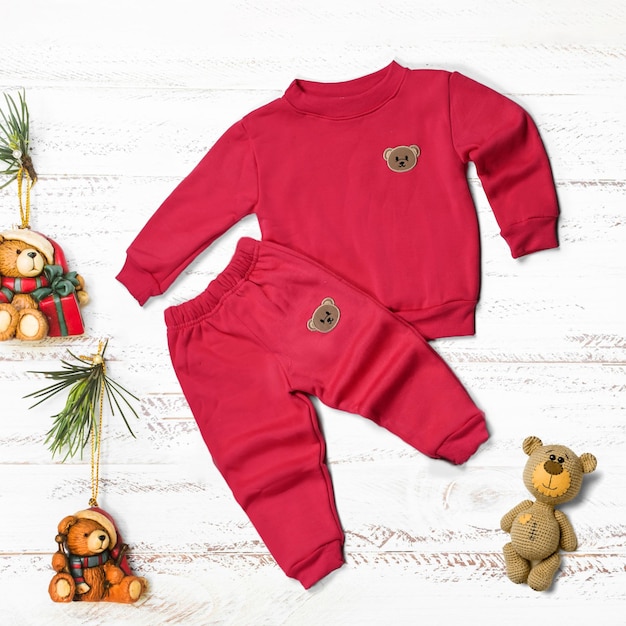 Baby Tracksuit Set  top view fashion