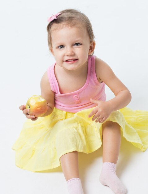 Baby two years of age in the studio