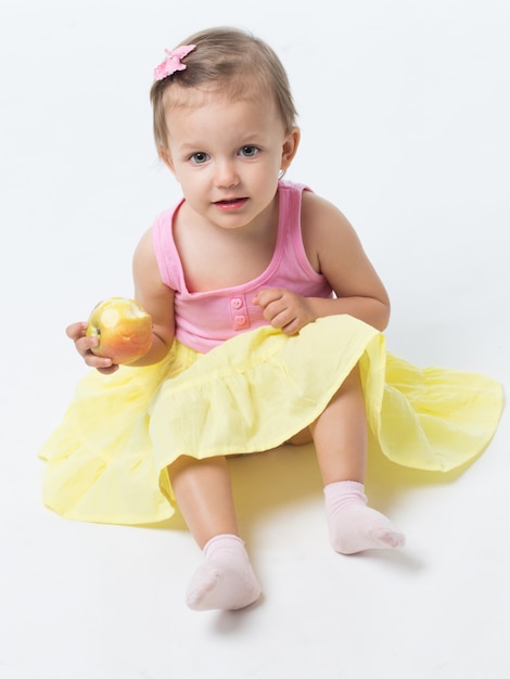 Baby two years of age in the studio