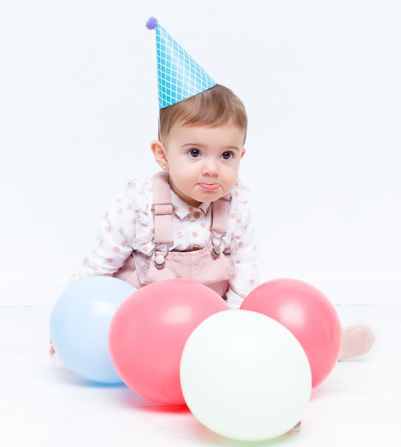 Foto baby verjaardagsfeestje met ballonnen