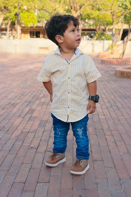 Baby walking in the park