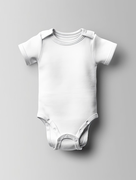 baby wearing White short sleeve onesie for mockup design