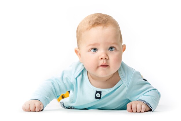 Baby on a white background