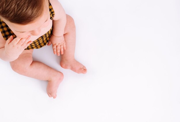 Baby on white background